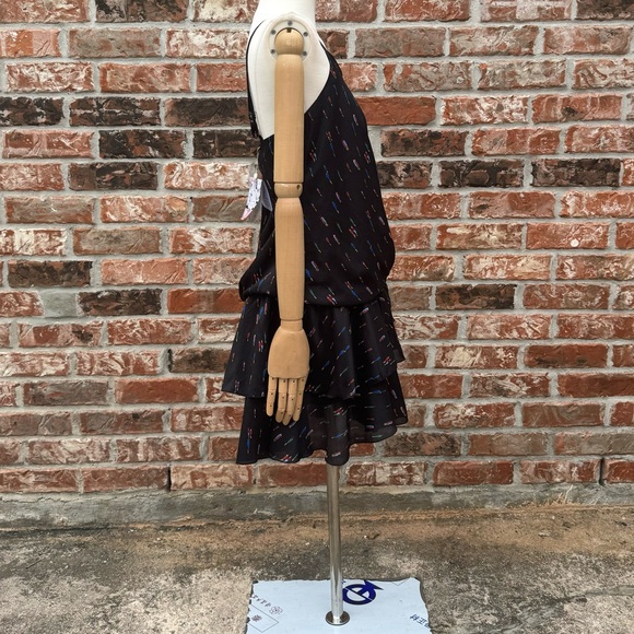 SOLD ELSEWHERE Farm Rio black patterned ruffled dress / S - Picture 13 of 16